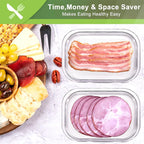 🥗 Round Stackable Food Storage Box – 3-Compartment Freshness Organizer