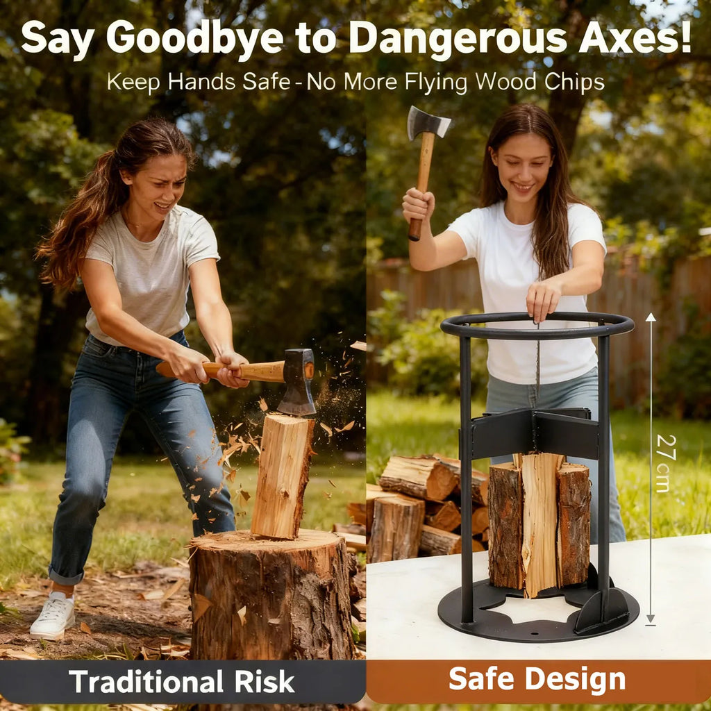 Manual Log Splitter - Safe & Effortless Firewood Splitting