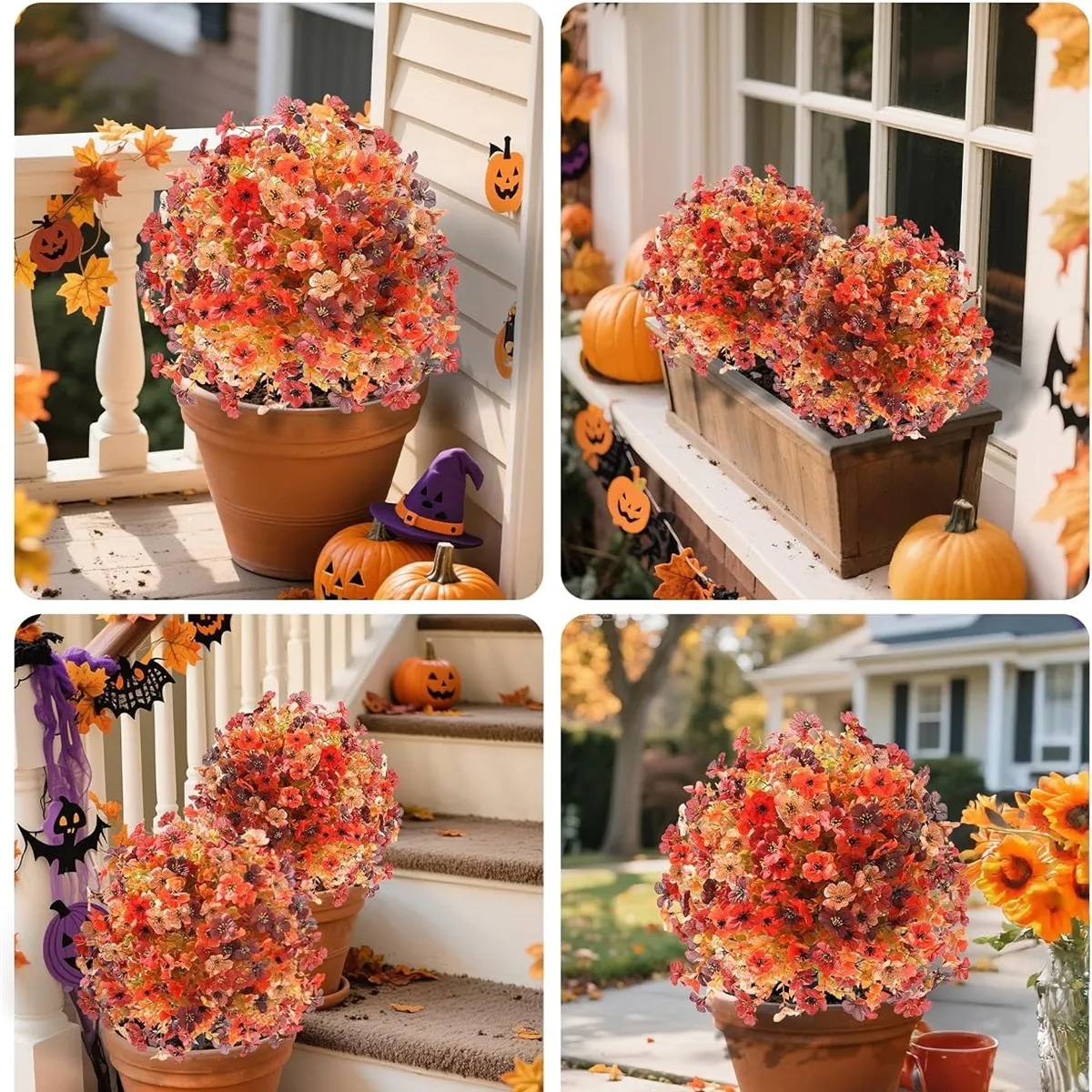 Artificial Flower Topiary Ball with Ground Stake