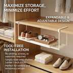 👟✨Expandable Under-Shelf Shoe Rack – Adjustable Hanging Organizer for Smart Storage