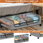 🛏️ Under Bed Storage with Wheels – Large Capacity Organizer Drawer