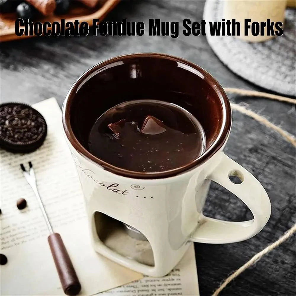 🍫 Chocolate Fondue Mug with Fork