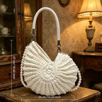 🐚 Handmade Crochet Seashell Tote Bag – Bohemian Summer Shoulder Bag