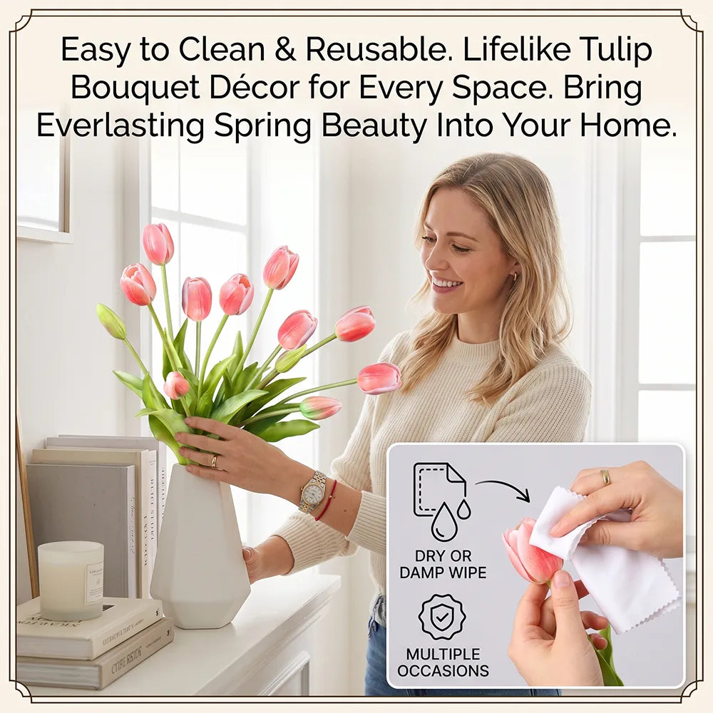 🌷 Lifelike Tulip Bouquet Décor for Every Space