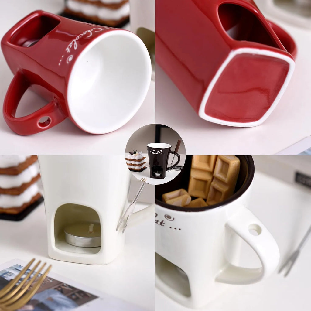 🍫 Chocolate Fondue Mug with Fork