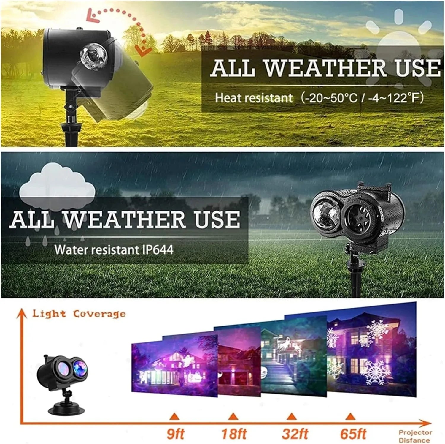 🎅 2-in-1 Outdoor Christmas Projector Light
