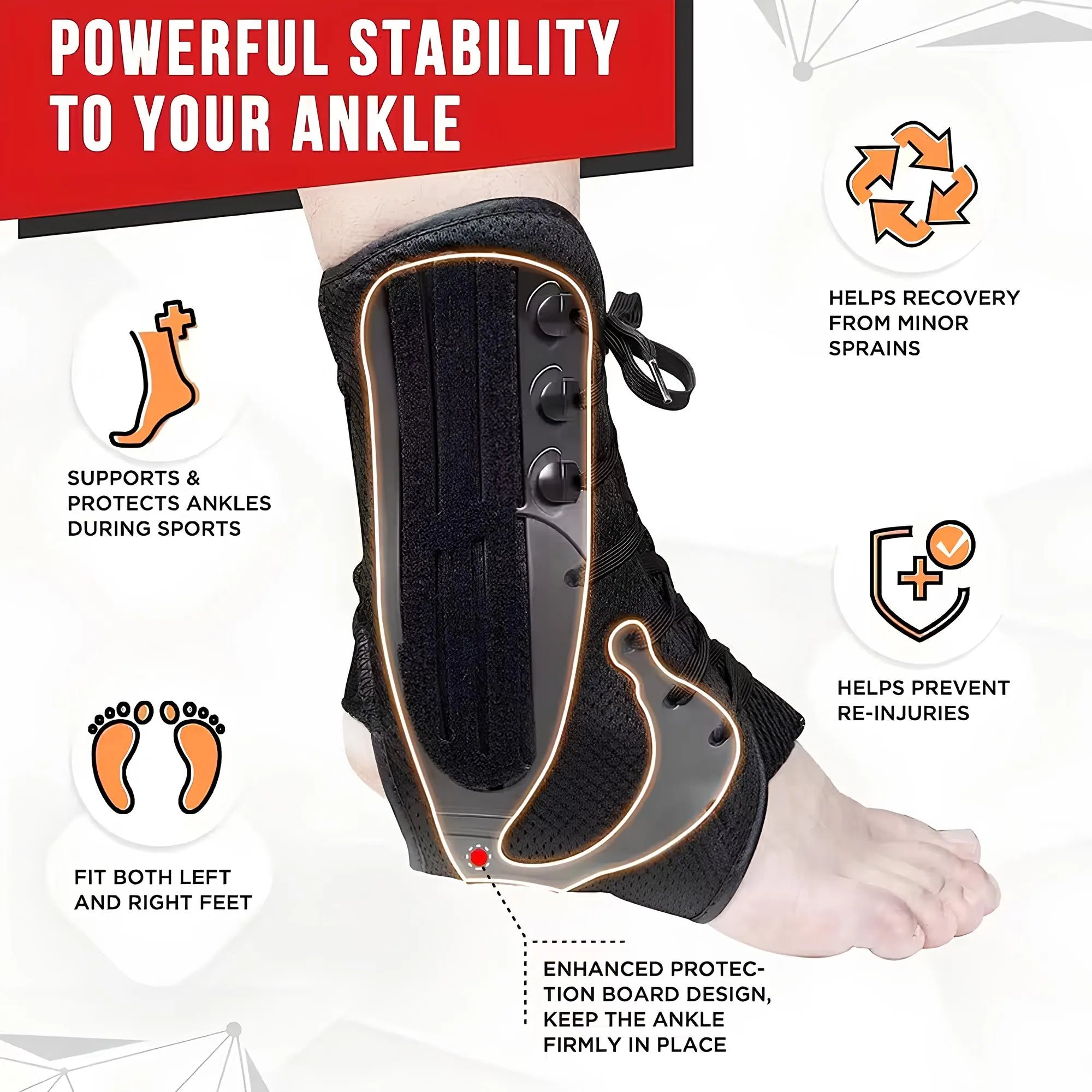 🦶 Unisex Adjustable Ankle Brace
