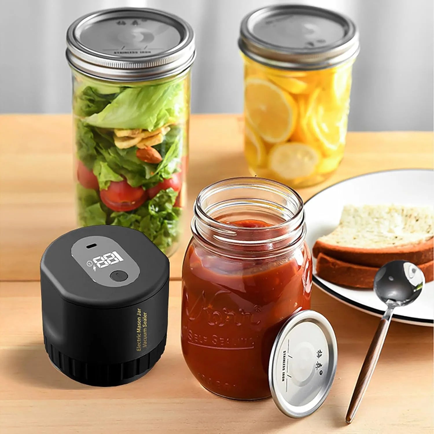 Rechargeable Electric Mason Jar Vacuum Sealer