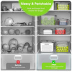 🥗 Refrigerator Draining Storage Basket – Fresh Food Organizer Box