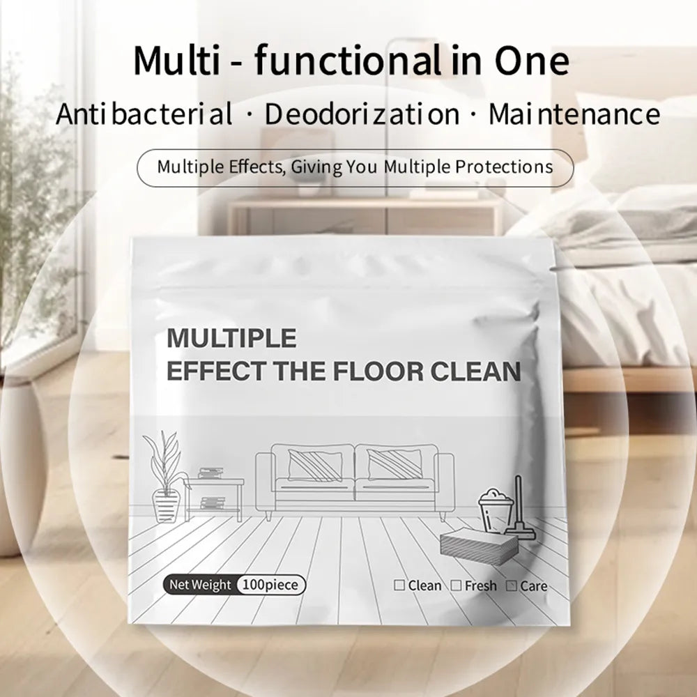 🧼Multi-Purpose Floor Cleaning Sheets – Concentrated Dissolvable Cleaning Tablets for Hardwood & Tile Floors