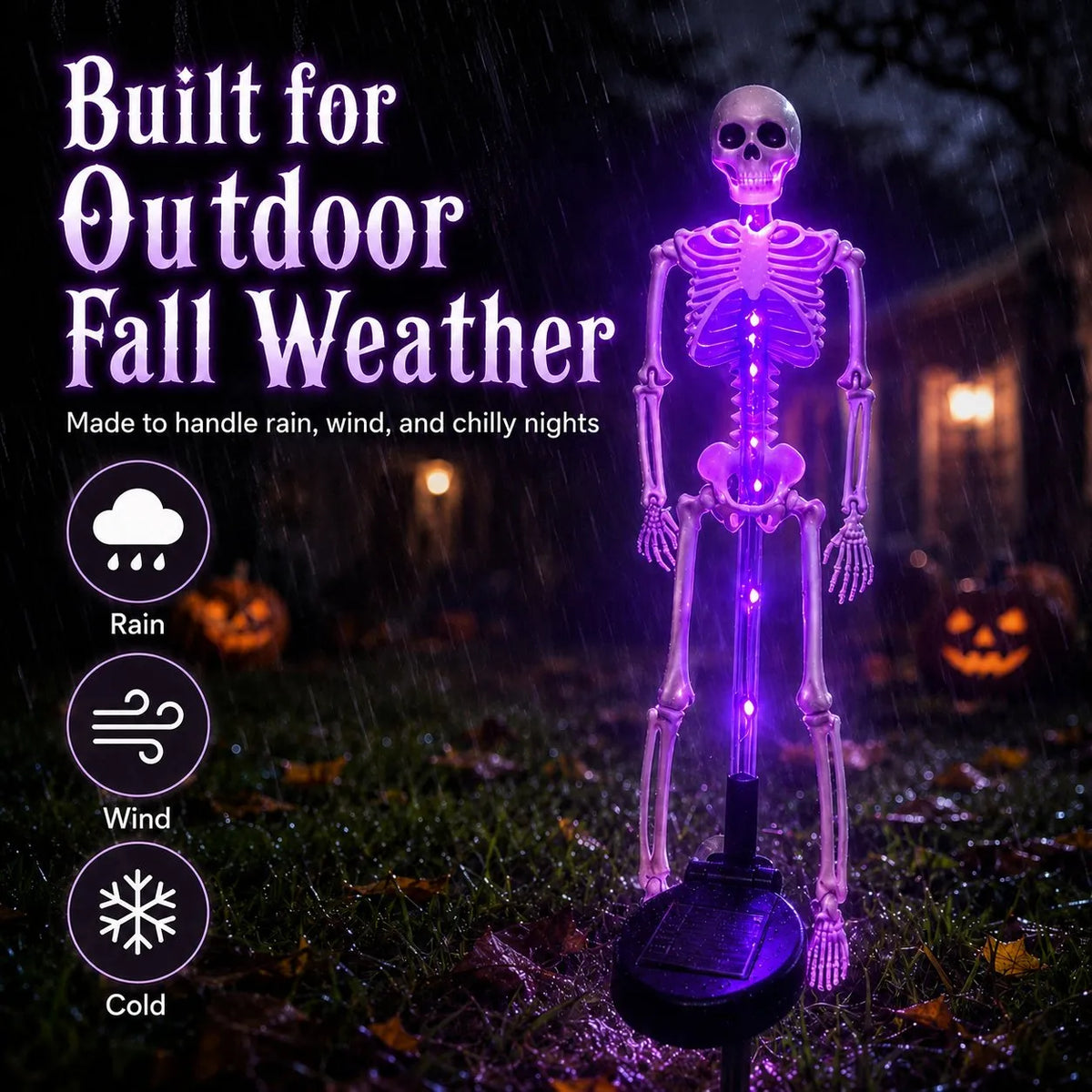 Solar Skeleton Yard Stake – Halloween Garden Light