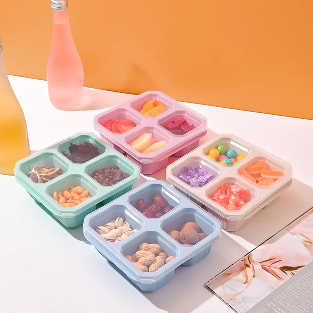 BENTO LUNCH BOX 4-COMPARTMENT MEAL PREP CONTAINER