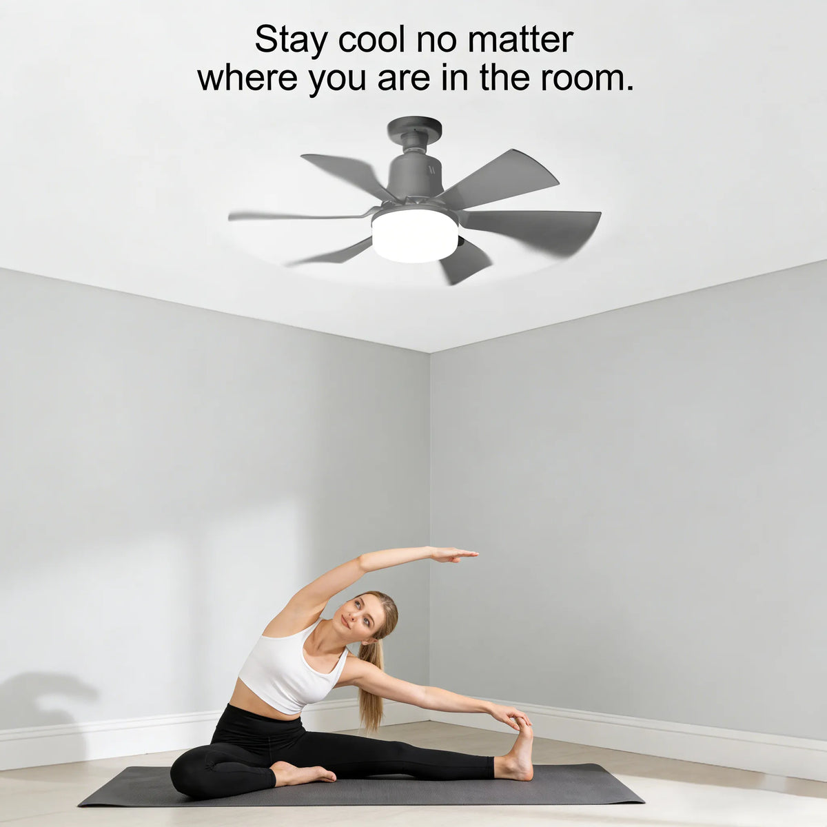 💡 E27 Screw-Base Silent Mini Fan Light,Remote Control