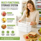 🥗 Round Stackable Food Storage Box – 3-Compartment Freshness Organizer