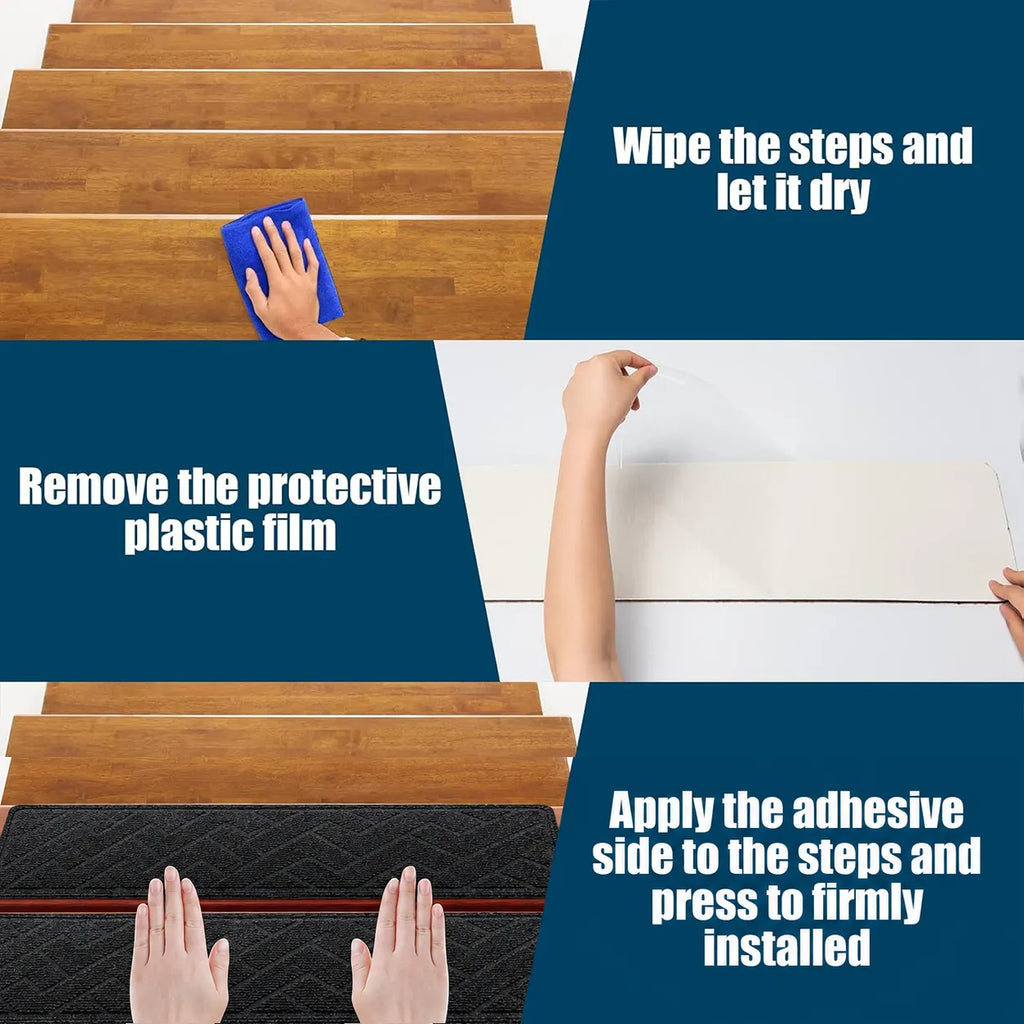 🏡 Printed, Self-Adhesive, Glue-Free, Non-Slip Stair Treads