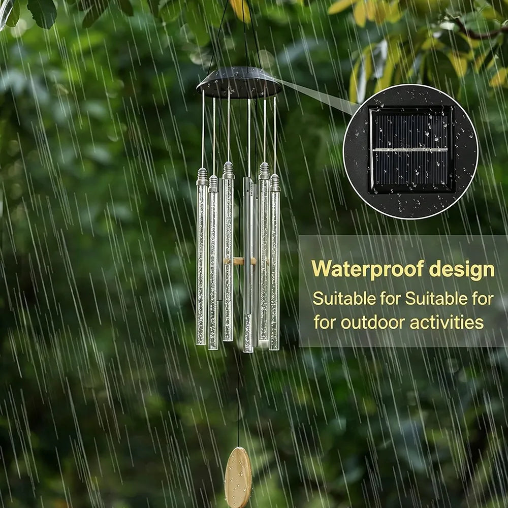 🌈 Solar Color-Changing Wind Chime Light