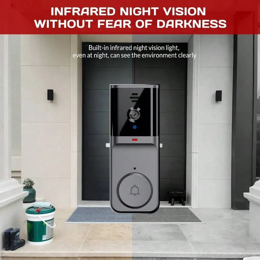 M16S Wireless Video Doorbell Monitor with 4.3-Inch Indoor Screen