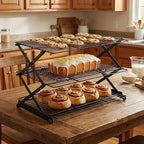 Space-Saving 3-Tier Foldable Cooling Rack