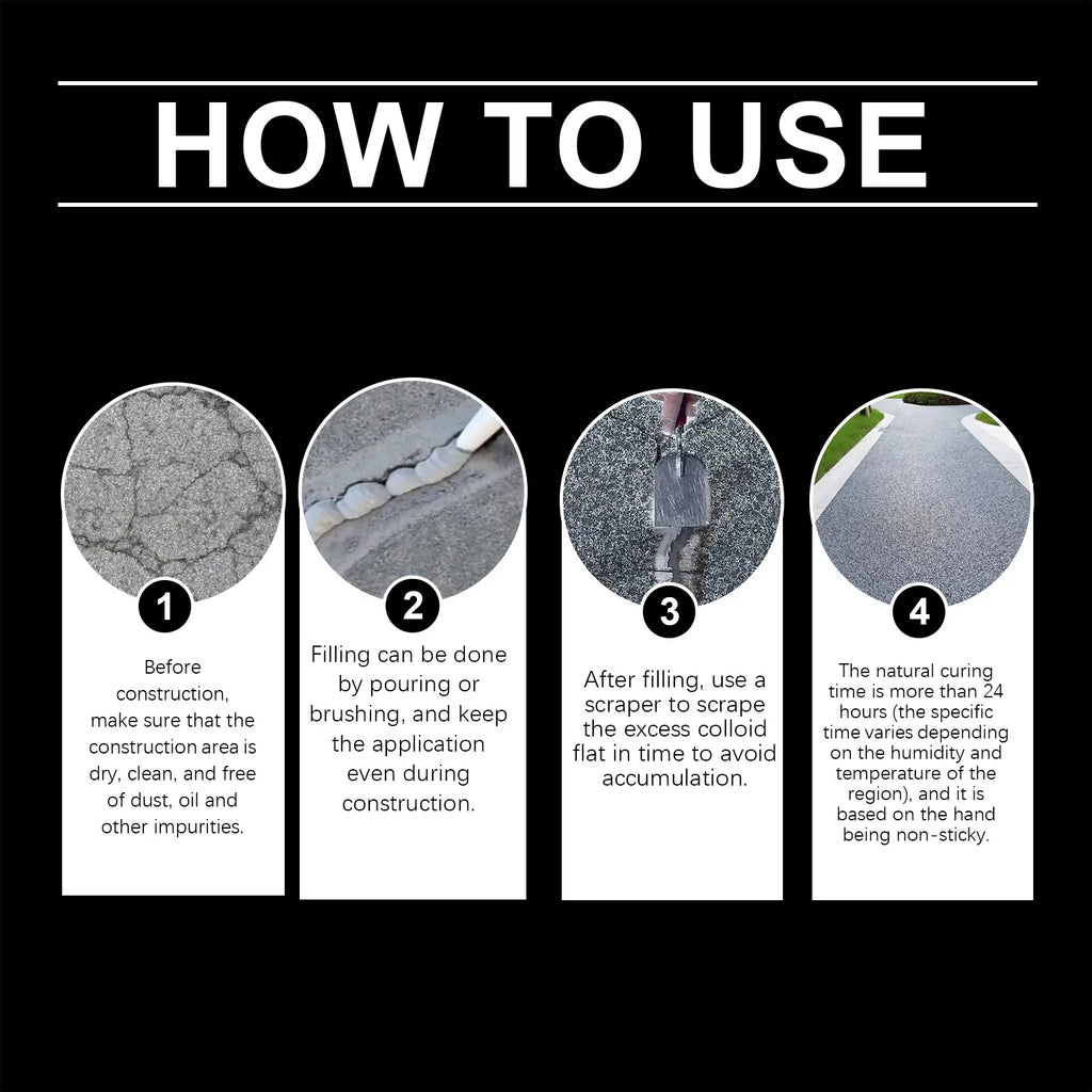 Waterproof Asphalt & Concrete Crack Filler