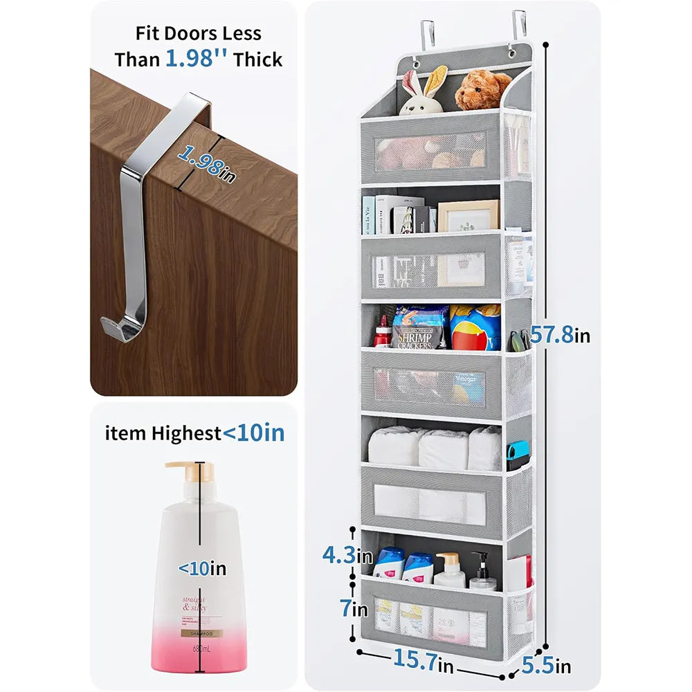 🧺 5-Tier Over-the-Door Hanging Storage Organizer
