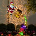 Santa Solar Watering Can Christmas Garden Light