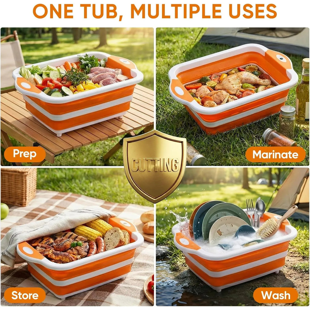3-in-1 Collapsible Cutting Board & Prep Station
