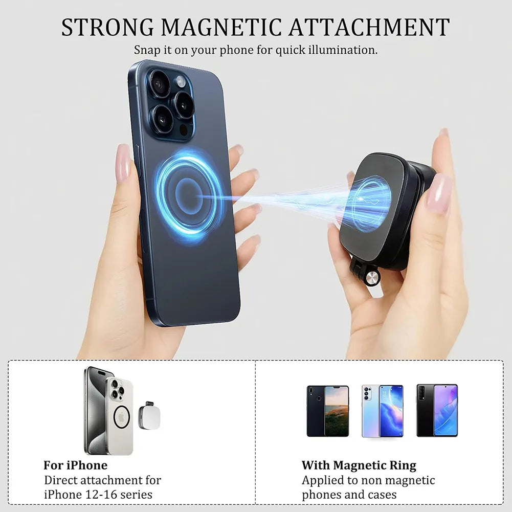 ✨ Magnetic Selfie Fill Light with Mirror