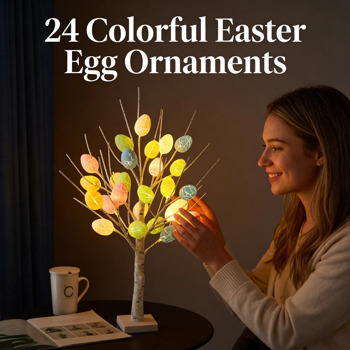 🌸 Lighted Easter Egg Tree