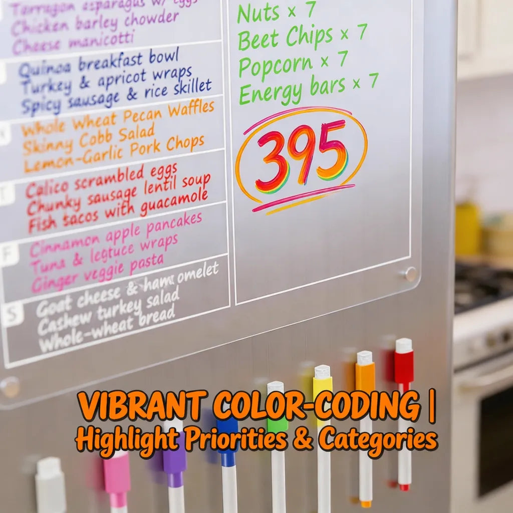 🧲 Acrylic Magnetic Dry Erase Board for Refrigerator (15.7 x 11.8 in)