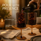 Amber Tortoiseshell Cocktail & Wine Glass