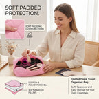 🌸 Quilted Floral Travel Organizer Bag