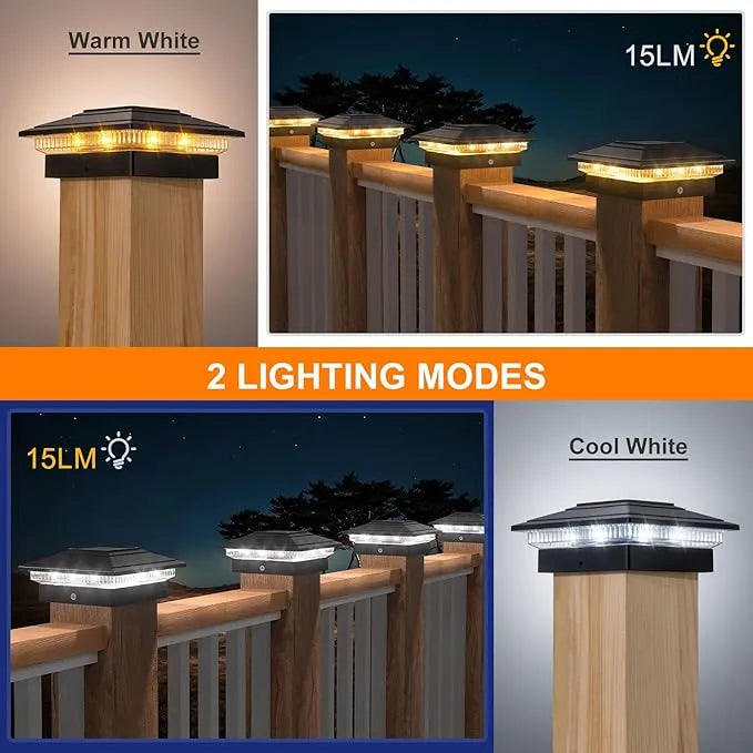 🌟 Solar Post Cap Lights – Brighten Your Outdoor Living