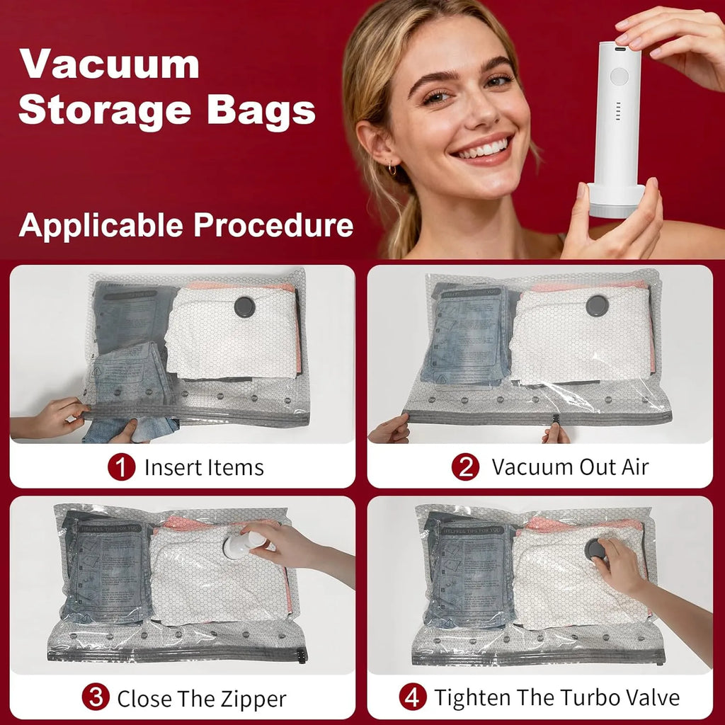 🧳 Vacuum Bags for Clothes – Travel & Storage Set
