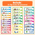 📚 Read & Rhyme Flip-Book Set – 30 Educational Phonics Flip Books for Early Learning