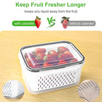 🥗 Refrigerator Draining Storage Basket – Fresh Food Organizer Box