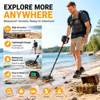 🔎 Waterproof Metal Detector for Adults & Kids – Treasure Hunting Adventure Kit 🏆🌊
