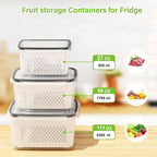 🥗 Refrigerator Draining Storage Basket – Fresh Food Organizer Box