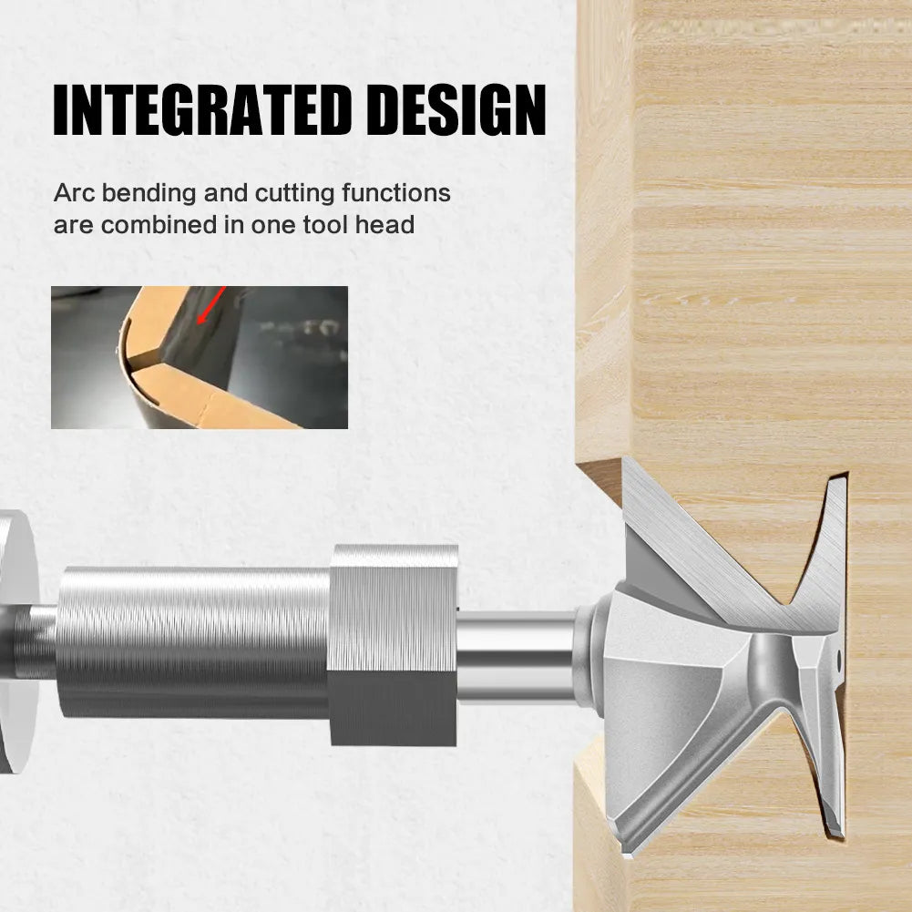 R18/R30/R50 Woodworking Arc Integrated Slotting Trimming Machine Milling Tool
