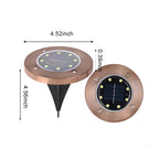 🌙 Solar Ground Lights – 8 LED Outdoor Disk Lights