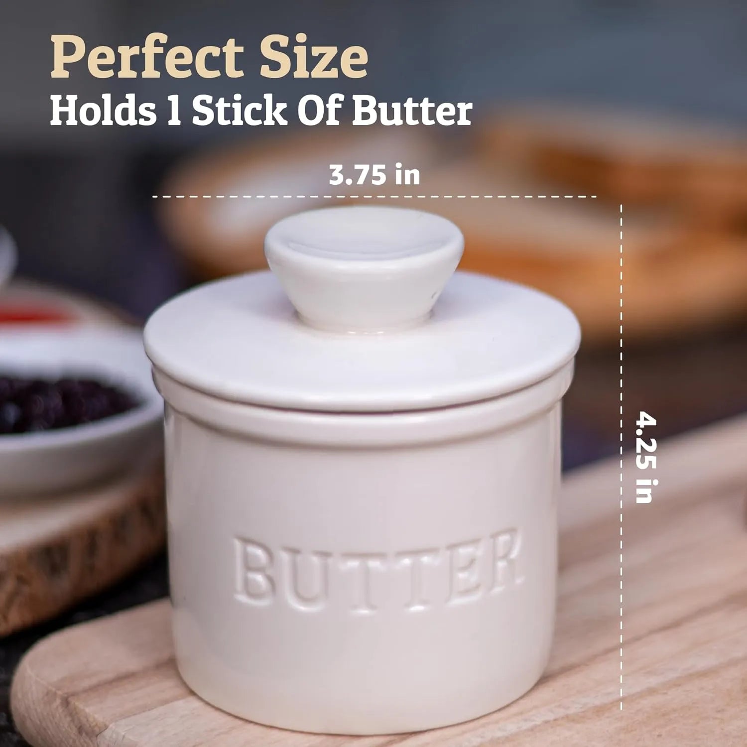 French Butter Crock with Lid