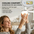 💡 E27 Screw-Base Silent Mini Fan Light,Remote Control