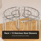 360° Even-Heat Stainless Steel Skewer Rack