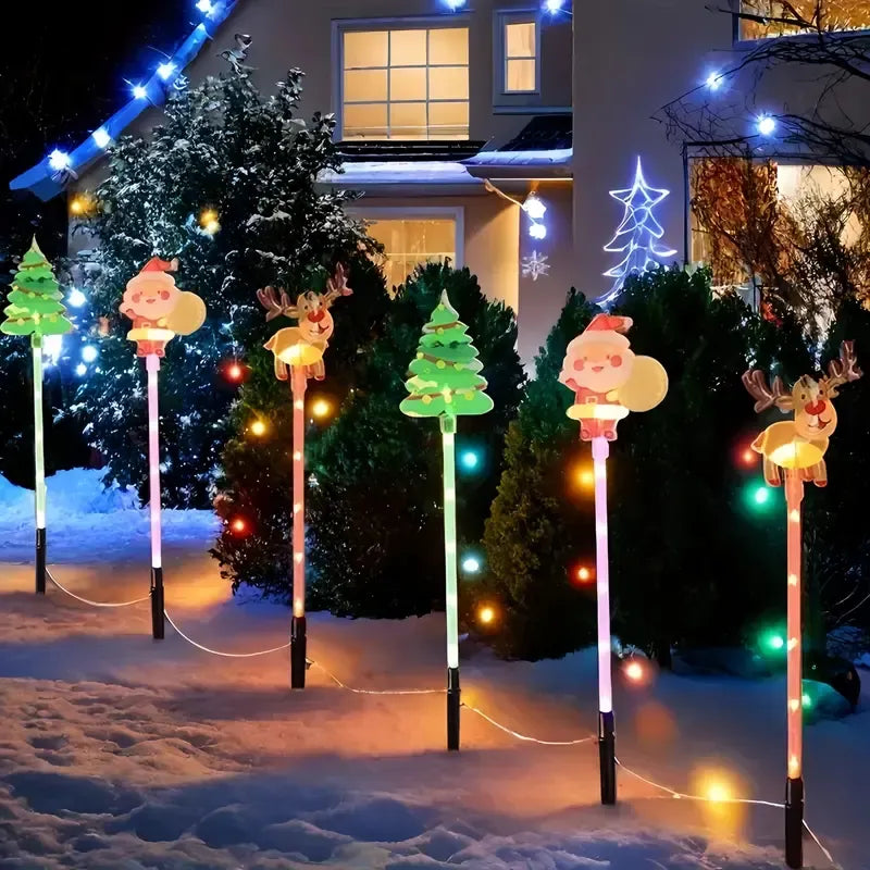 🎄 Solar Christmas Decorative Pathway Lights – 6 Pack 🎄