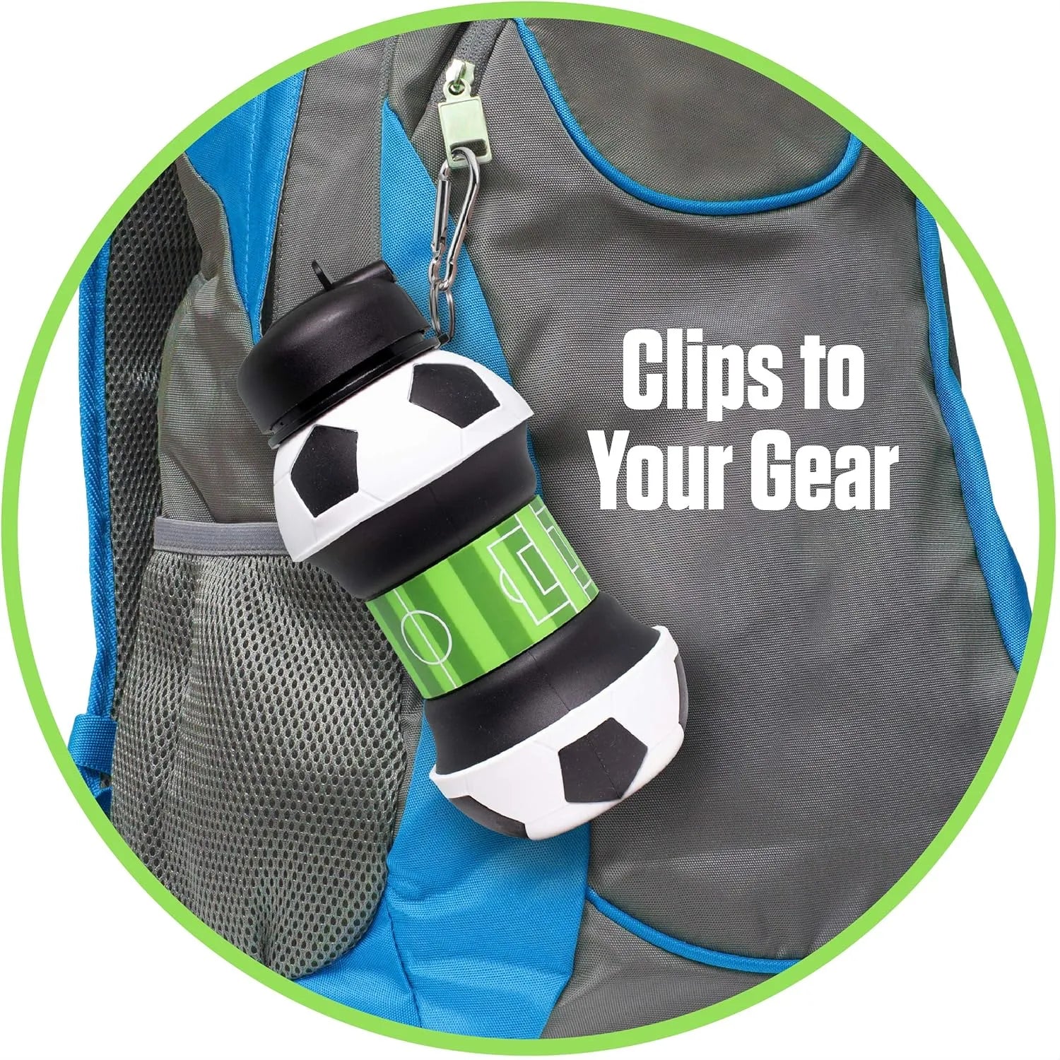 ⚽ Collapsible Soccer Sports Water Bottle