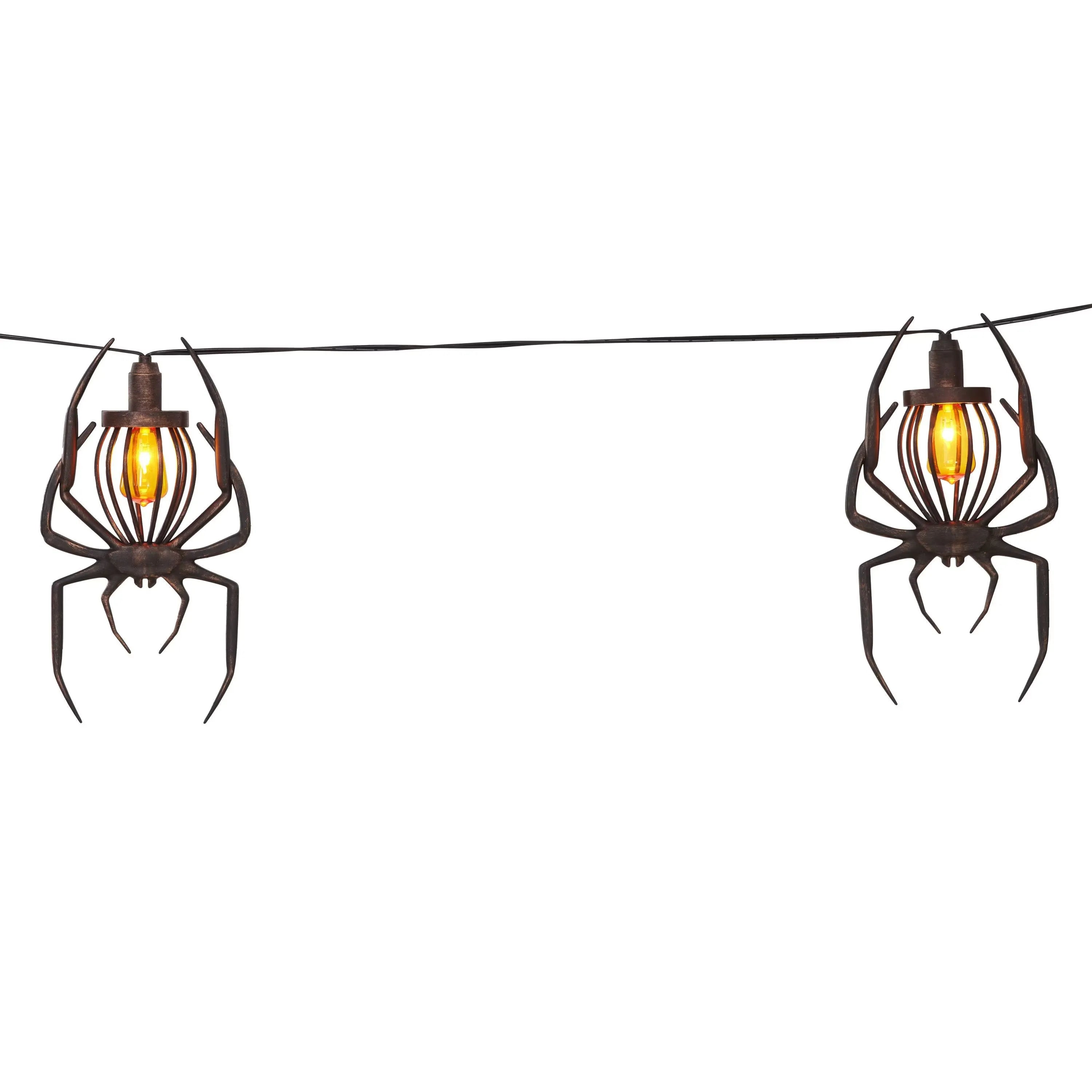 Haunting Glow Spider or Bat Halloween String Lights – Set of 5
