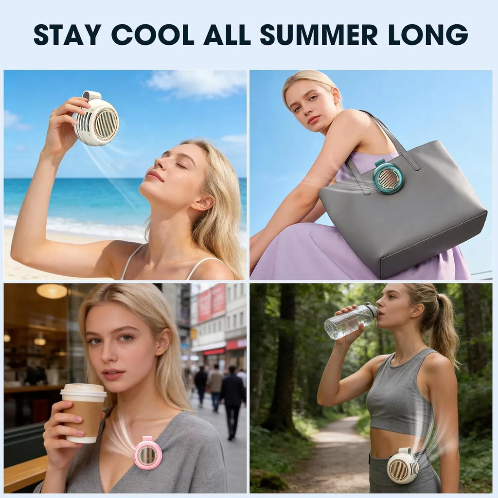 ❄️ Portable Silent Mini Bladeless Clip-On Fan