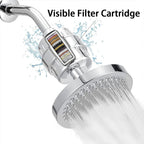 🚿 Premium 6" Rain Shower Filter Head Set