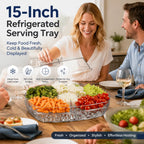 ❄️ 15-Inch Refrigerated Party Serving Tray with Lid
