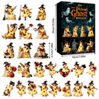 2026 Patchwork Ghost Halloween Advent Calendar – 24 Acrylic Ornaments