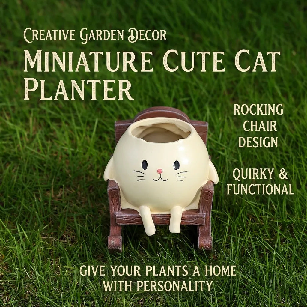 🐱 Potted Cat Swing Rocking Chair Ornament